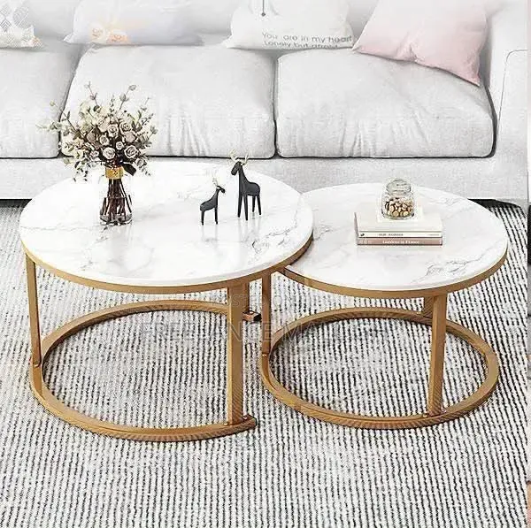 Double Marble Center Table - 1