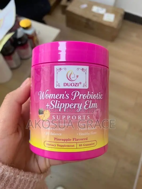 Women's Probiotic Slippery Elm Gummies - Pineapple Flavor - 1