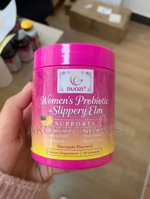 Women's Probiotic Slippery Elm Gummies - Pineapple Flavor