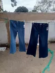 Ladies Wide-Leg Denim Jeans - 2