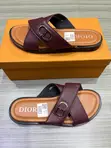 Dior Men's Brown Leather Slippers - Size 46 - 1