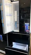 Pearl 320L 4-Door Black Mirror Fridge - 1