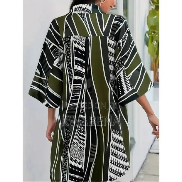 Women's Casual Geometric Print Dress - 1