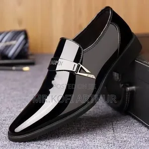 Men's Black Business Formal Slip-on Shoes