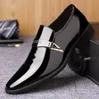Men's Black Business Formal Slip-on Shoes - 1