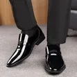 Men's Black Business Formal Slip-on Shoes - 3