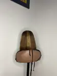 Human Hair Wig, 10 Inches, Brown and Blonde - 2