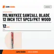 Milwaukee Sawzall Blade 12 Inch TCT 5 Pcs/Pack Wood - 2