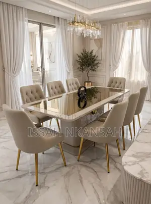 Luxury Dining Table with 6 Chairs