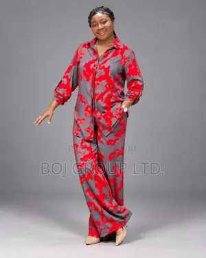 Premium Ladies Shirt & Palazzo Sets - French Fabric, Made in Ghana