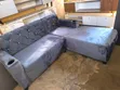 Velvet Gray Luxury L-Shape 3-in-1 Sofa - 1