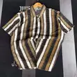 Vintage Stripe Linen Shirt - 5