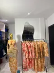Elegant Tie-Dye Maxi Two-Piece Dress - 1