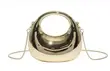 Ladies Metallic Gold Clutch Bag - 1