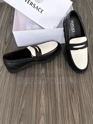 Versace Chunky Loafers - Black/White