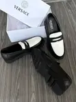Versace Chunky Loafers - Black/White - 2
