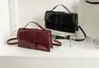 Elegant Black Top-Handle Crossbody Bag - 2