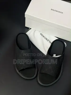 Balenciaga Monogram Slide Sandals