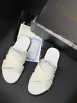 Billionaire White Cross Pam Lizard Skin Slippers - 2