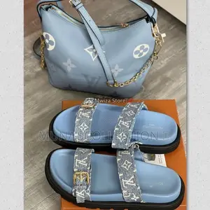 Louis Vuitton Handbag & Slipper Combo