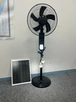 Solar and Rechargeable Fan with Bulbs