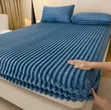 Super Comfy Plush Fitted Flannel Sheet Bed Cover + 2 Pillowcases - 4
