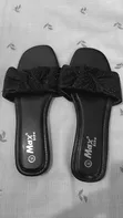 Max Extra Ladies Pretty Bow Flat Slides - Pearl CC Design - 1