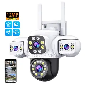 12MP WiFi 3 Lens CCTV Security Camera with Two-Way Audio