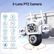 12MP WiFi 3 Lens CCTV Security Camera with Two-Way Audio - 2
