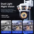 Difang 6K 3 Lens WiFi CCTV Security Camera with Two-Way Audio - 1