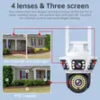 Difang 6K 3 Lens WiFi CCTV Security Camera with Two-Way Audio - 3