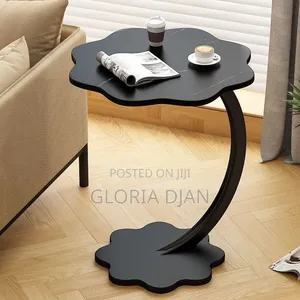 Coffee / Bedside Table - Flower Shape (Black)