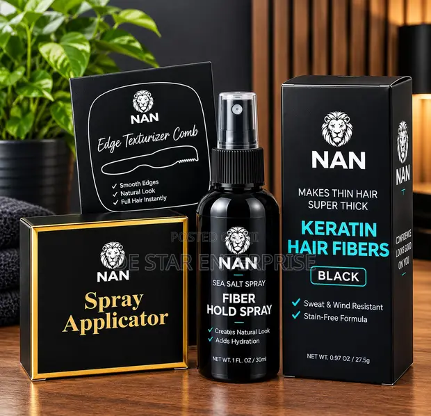 NAN Premium Hair Fibre Complete Kit - Black - 1