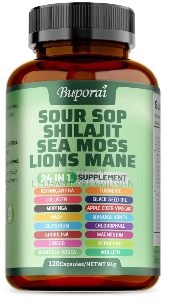 Sour Sop, Shilajit, Sea Moss, Lion's Mane - Energy & Brain Boost - 1