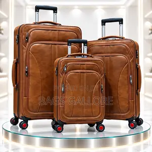 Quality Brown Leather 3-Piece Set