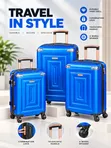 Elegant Plastic Travel Luggage Set (3-Piece) - 1