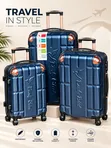 Elegant Plastic Travel Luggage Set (3-Piece) - 2