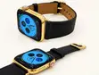 24K Gold Plated Apple Watch Series 9 45mm Black Leather GPS+LTE - 1