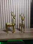 Decorative Golden Couple Deer Figurines - 1