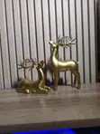 Decorative Golden Couple Deer Figurines - 2