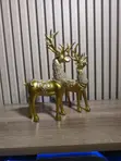 Decorative Golden Couple Deer Figurines - 3