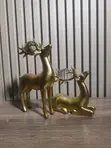 Decorative Golden Couple Deer Figurines - 5
