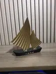 Decorative Gold Sailing Ship - 1