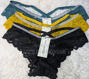Aj Lace Panties - Teal, Mustard, Black