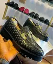 Men's Black Leather Lace-Up Shoes - 2