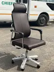 High-Back Executive Office Swivel Chair - Dark Brown - 2