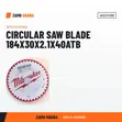 Milwaukee Circular Saw Blade 184x30x2.1x40T ATB - 2