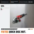 Fixtec Angle Grinder 1250W 125mm (5 Inch) - 1