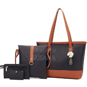 Alba Handbags 4-Piece Ladies Tote Set - Ash