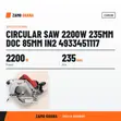 Milwaukee Circular Saw 2200W 235mm CS85SB - 2